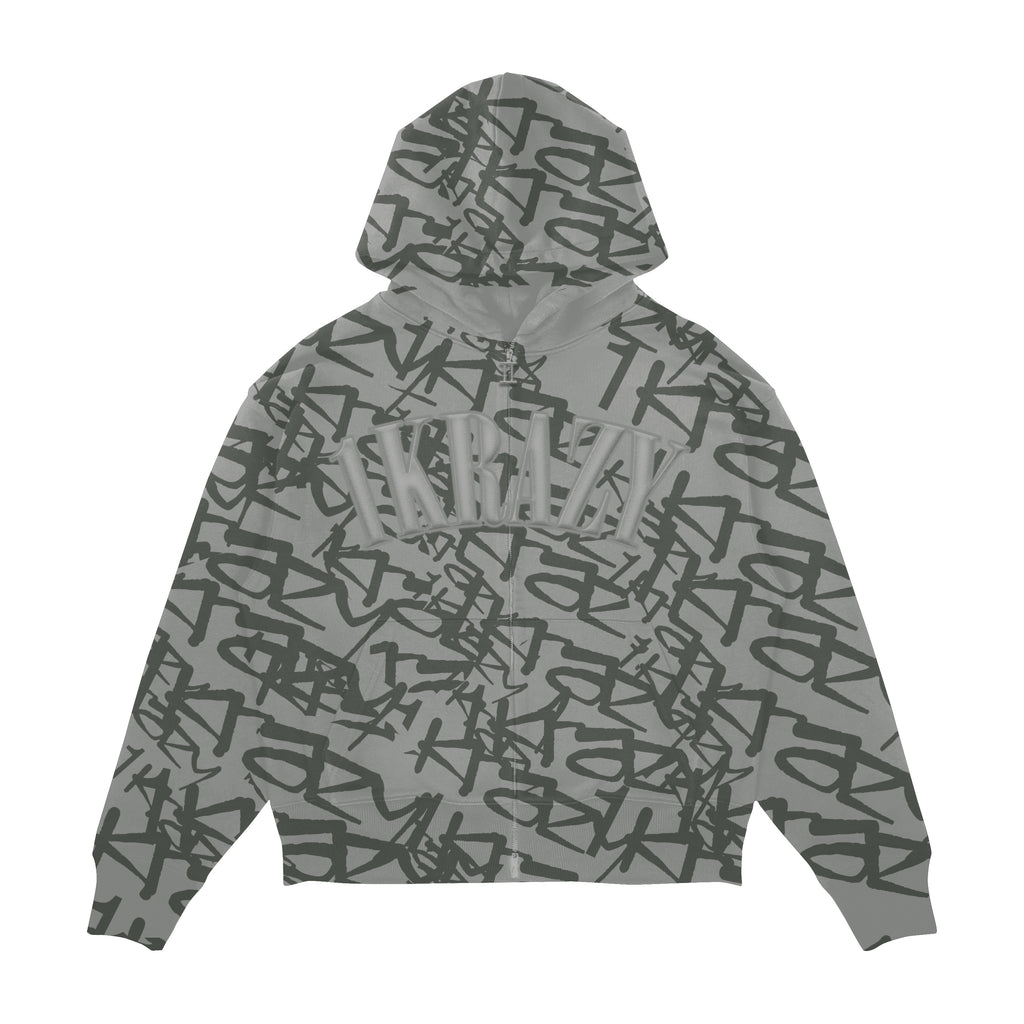 1krazy graffiti zip up